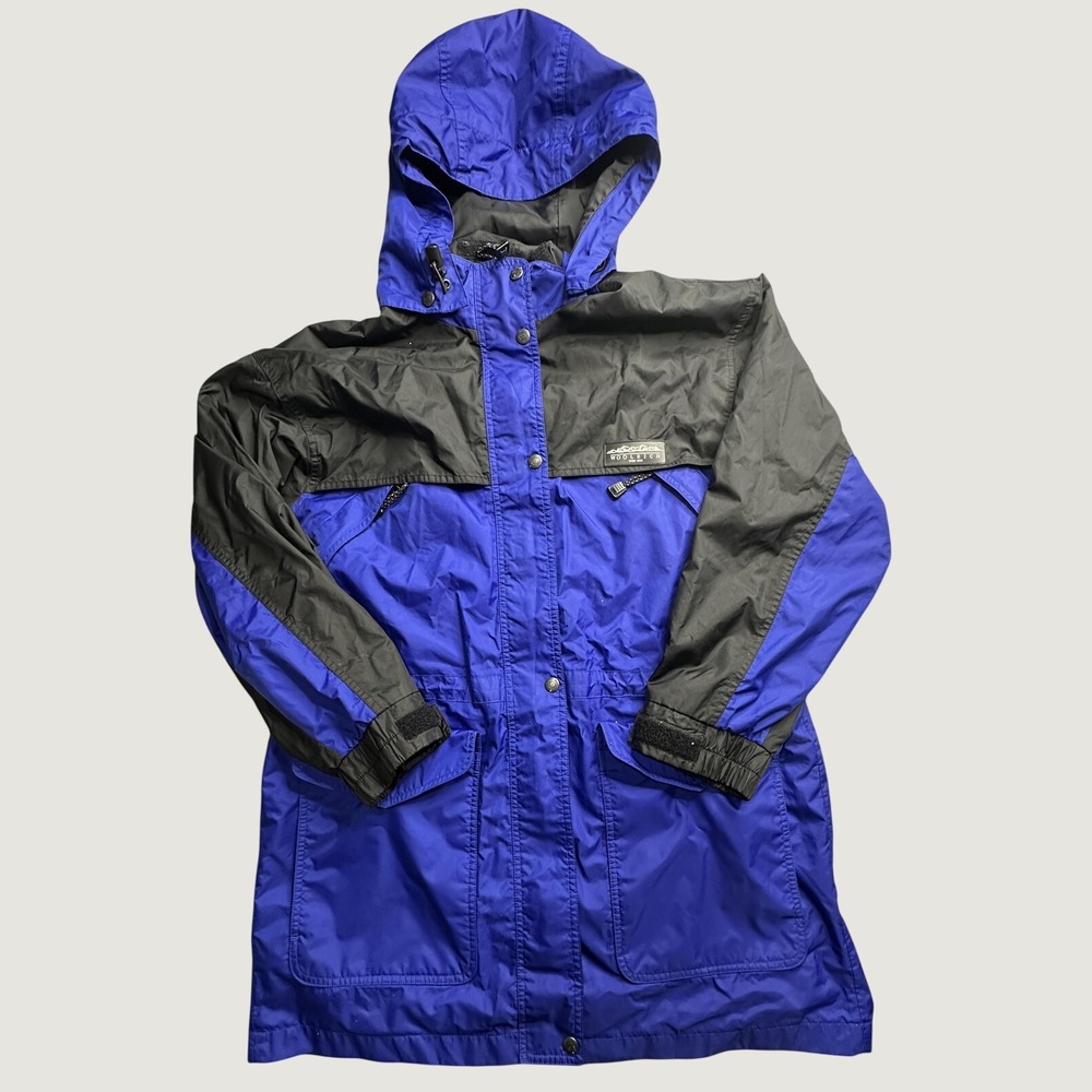 Woolrich Parka Womens M Lapis Blue 5250 Rugged Outdoorwear Hooded Jacket